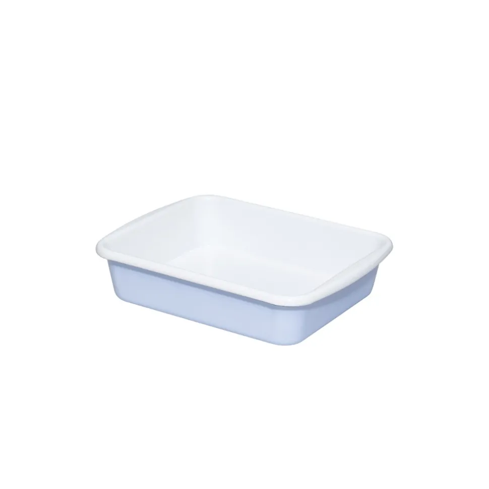 Fuente de acero esmaltado para horno, mediana, azul, 1,4 litros - Riess