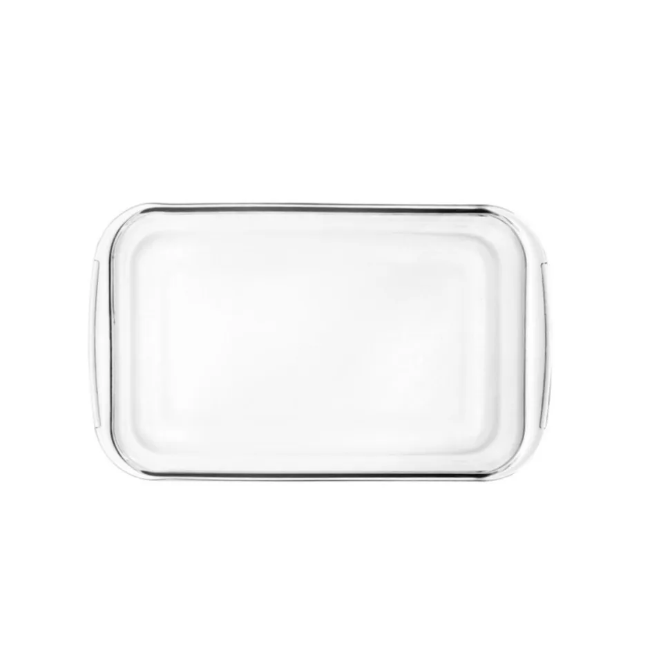 Fuente de borosilicato rectangular Kristall con tapa para horno, 30,5 cm - Ibili