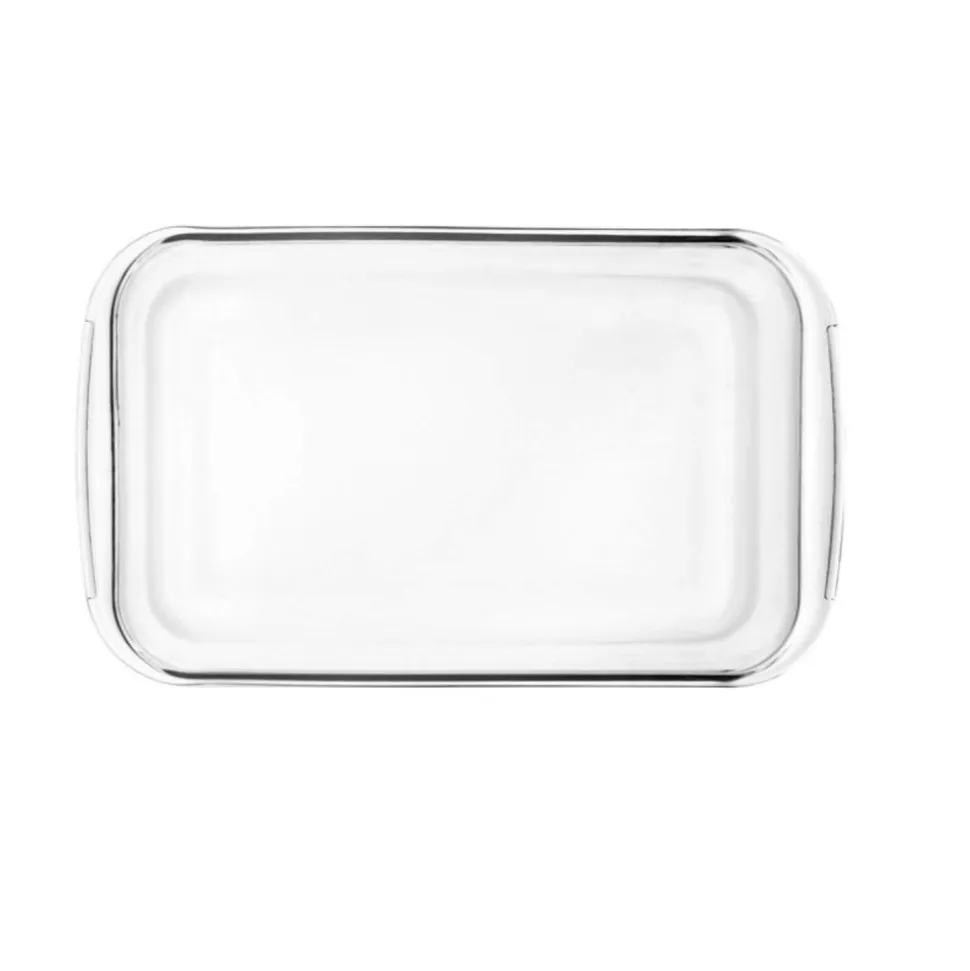 Fuente de borosilicato rectangular Kristall con tapa para horno, 35,5 cm - Ibili