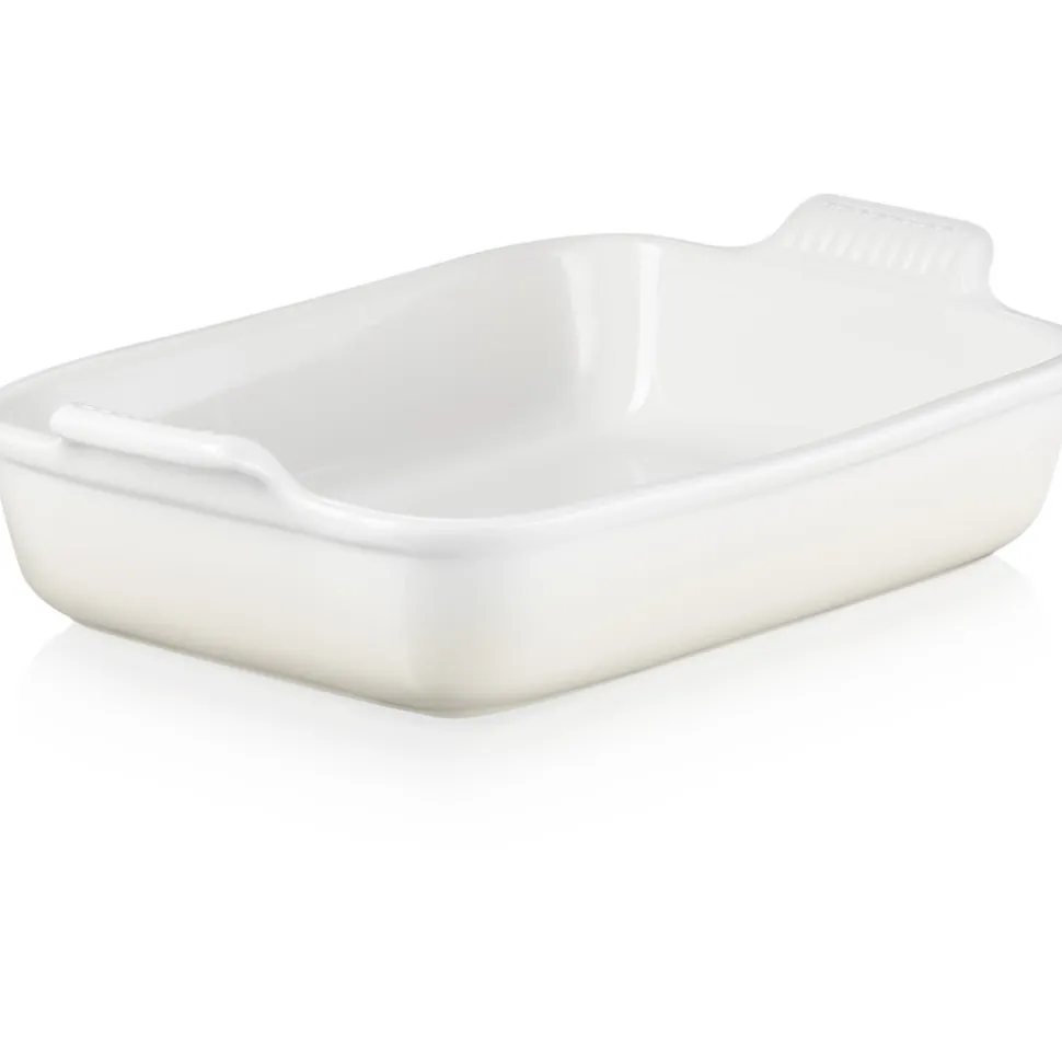 Fuente de cerámica gres esmaltada para horno, color merengue, 4 litros - Le Creuset