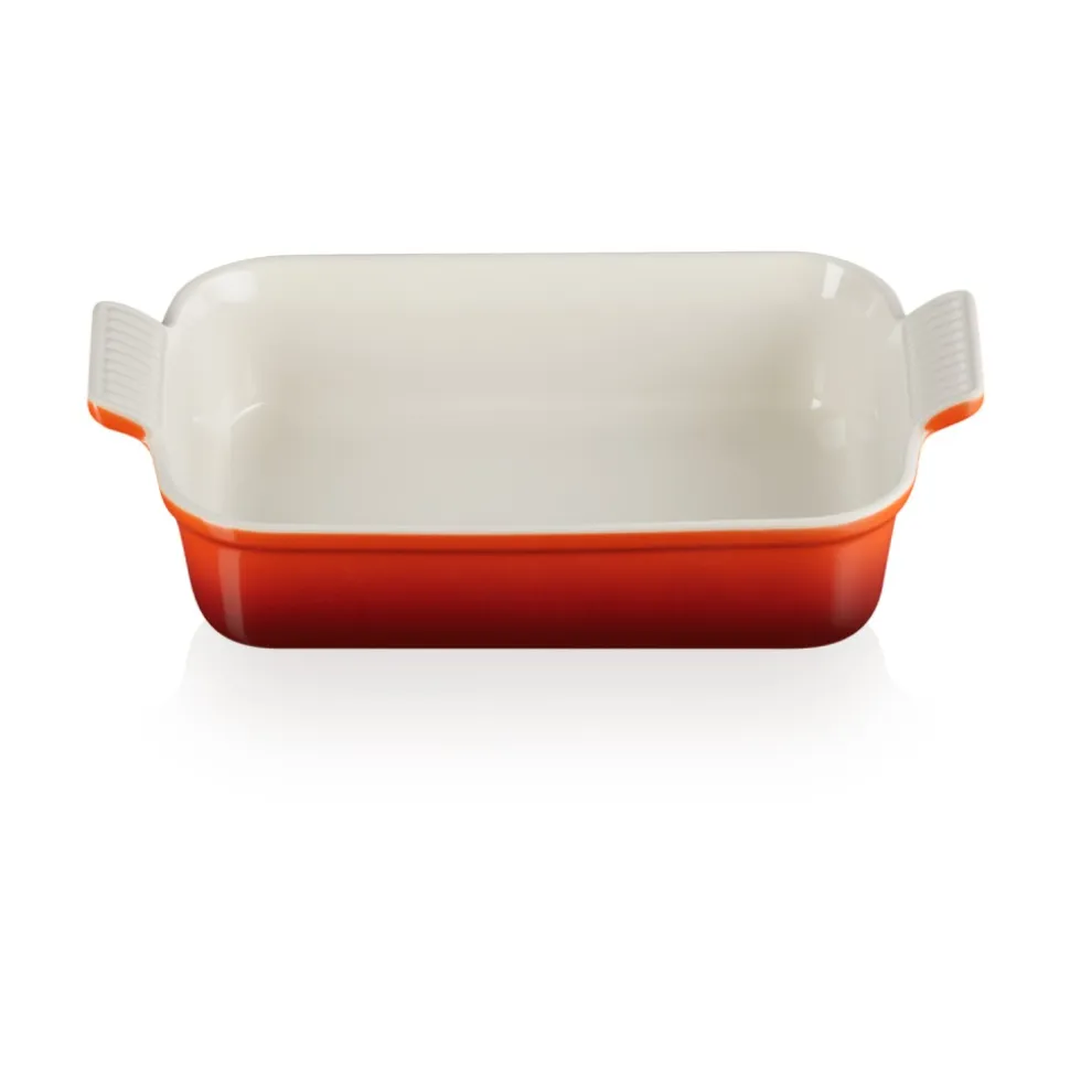 Fuente de cerámica gres esmaltada para horno, color cereza, 2,4 litros - Le Creuset