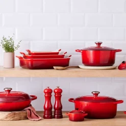 Fuente de cerámica gres esmaltada para horno, color cereza, 2,4 litros - Le Creuset