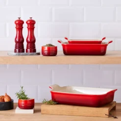 Fuente de cerámica gres esmaltada para horno, color cereza, 4 litros - Le Creuset