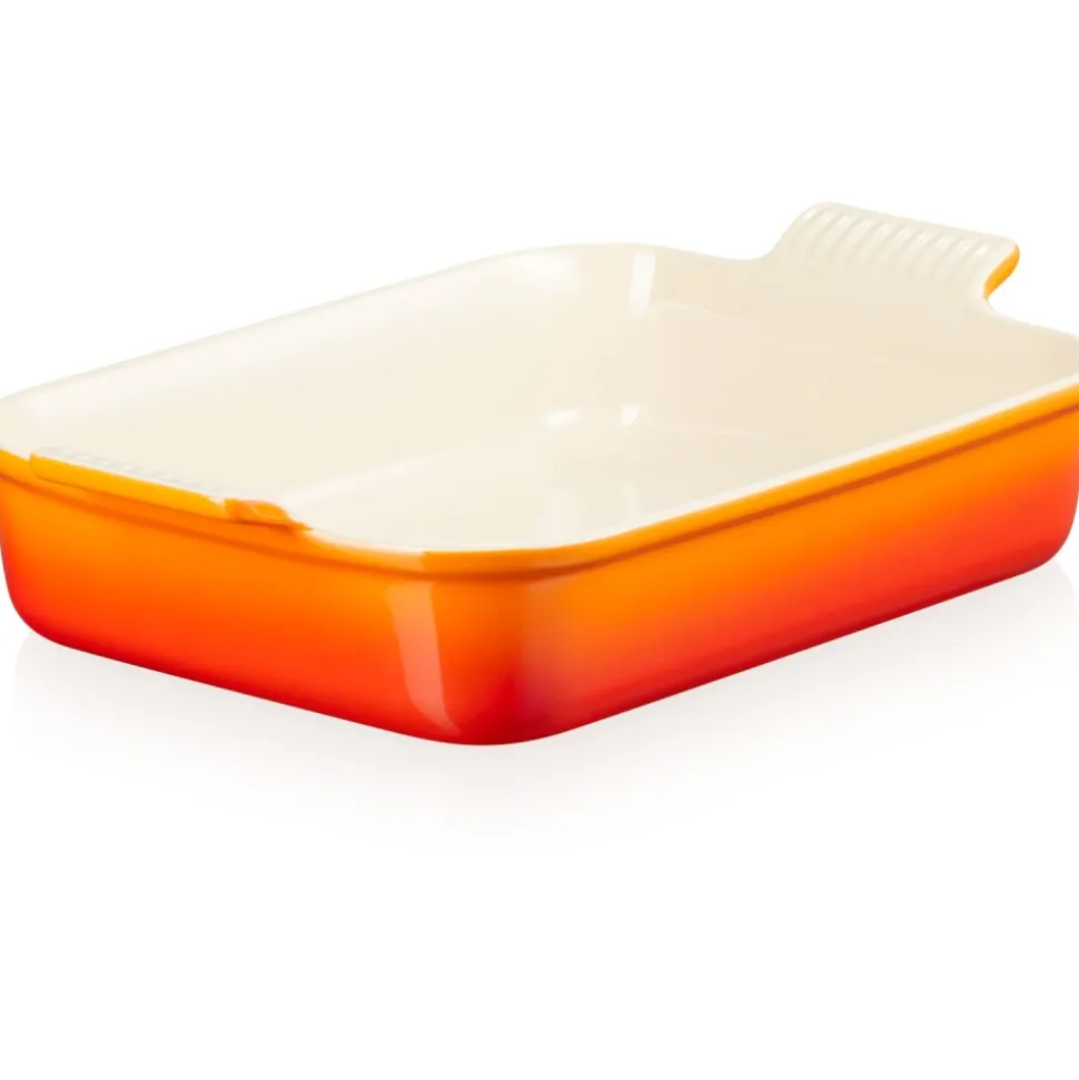 Fuente de cerámica gres esmaltada para horno, color volcánico, 4 litros - Le Creuset