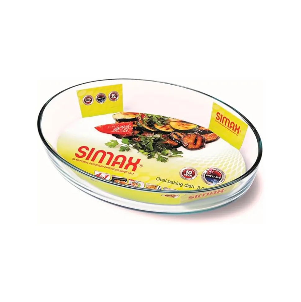 Fuente de cristal ovalada para horno, 2,2 l - Simax