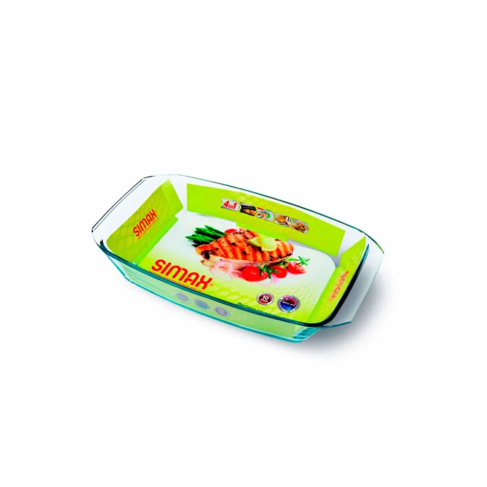 Fuente de cristal rectangular para horno, 1,5 l - Simax