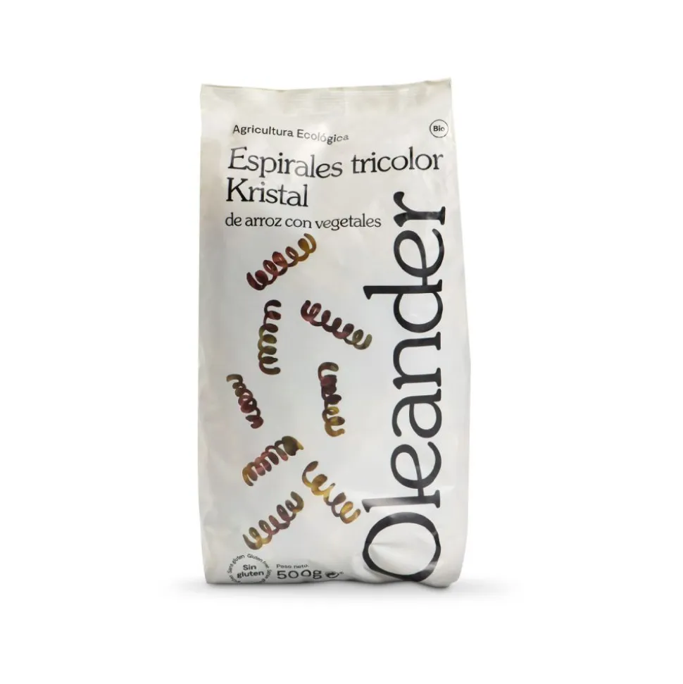 Fusilli de arroz,ecológico, 500 g - Oleander