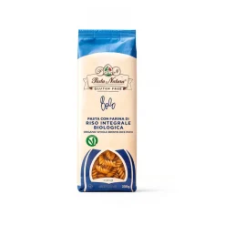 Fusilli de arroz integral, sin gluten y ecológico, 250 g - Pasta Natura