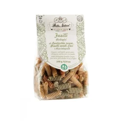 Fusilli de lenteja roja, guisantes y garbanzos, sin gluten y ecológica - Pasta Natura
