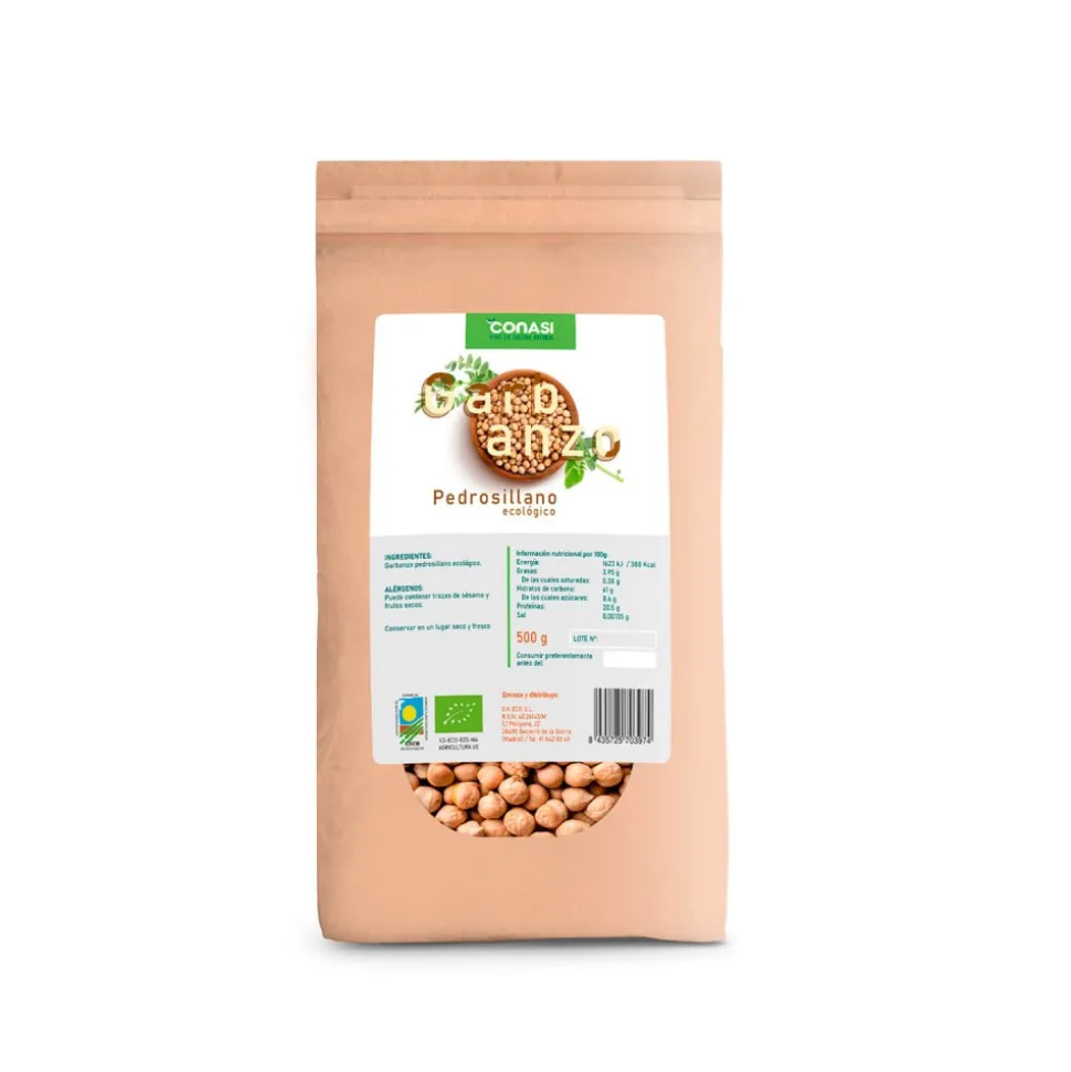 Garbanzos Pedrosillano ecológicos, 500 g - Conasi