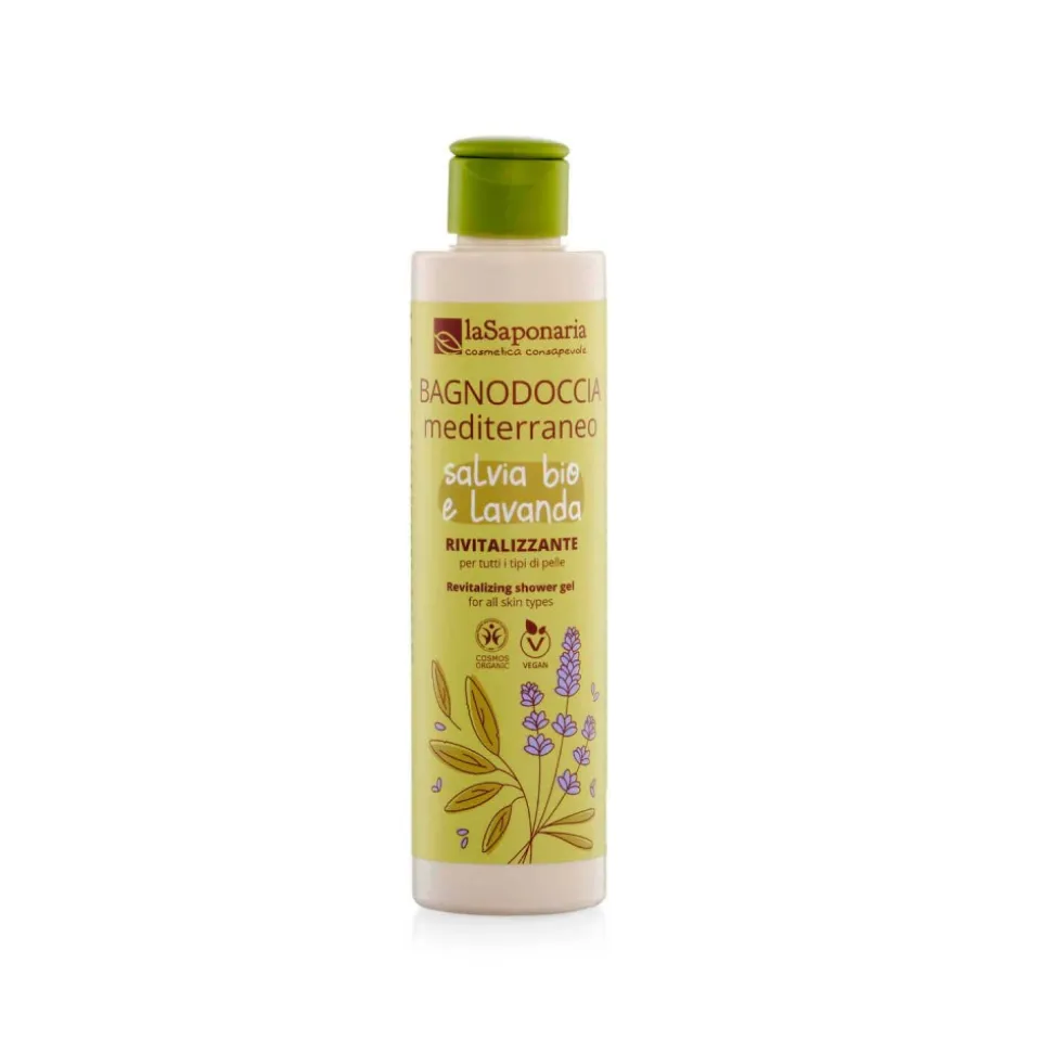 Gel de ducha ecológico de salvia y lavanda - La Saponaria