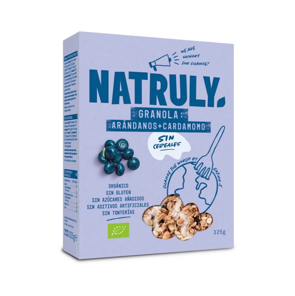Granola de arándanos y cardamomo sin gluten, ecológica - Natruly
