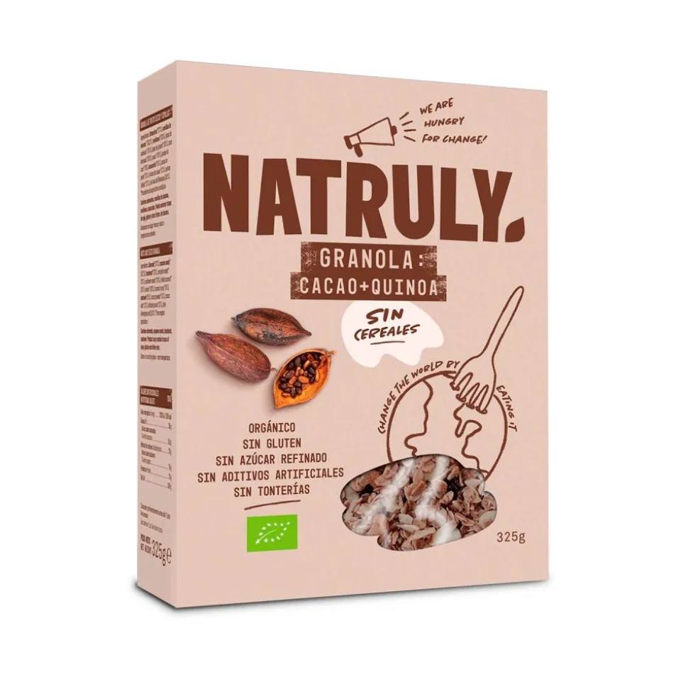 Granola de cacao y quinoa sin gluten, ecológica - Natruly