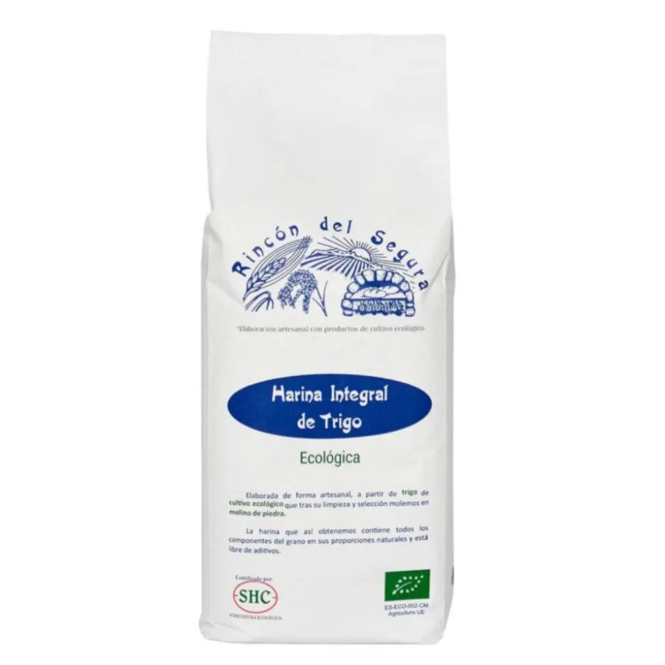 Harina de trigo integral ecológica, 800 g - Rincón del Segura