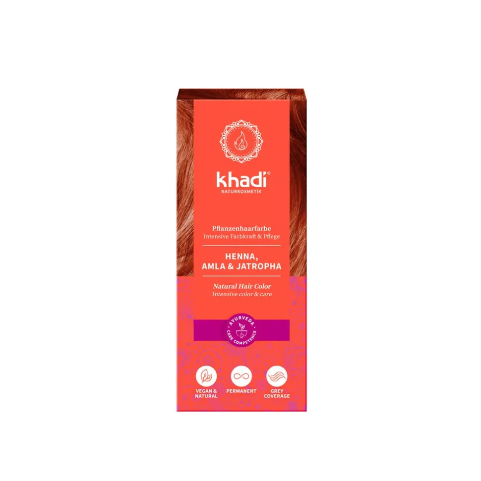 Henna natural con Amla y Jatropha - Khadi