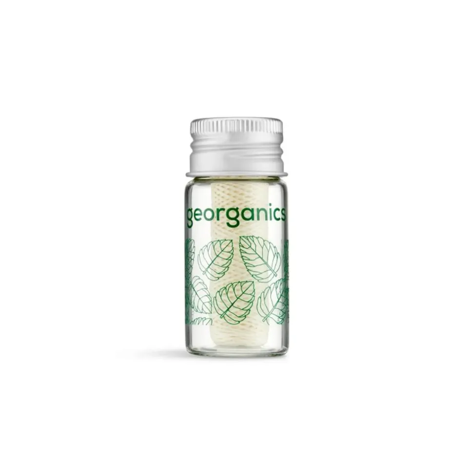 Hilo dental de bionylon vegetal sabor hierbabuena, 50 m - Georganics