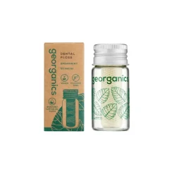 Hilo dental de bionylon vegetal sabor hierbabuena, 50 m - Georganics