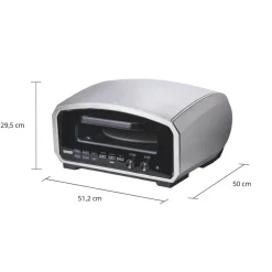 Horno para pizza de acero inoxidable con piedra giratoria - Unold