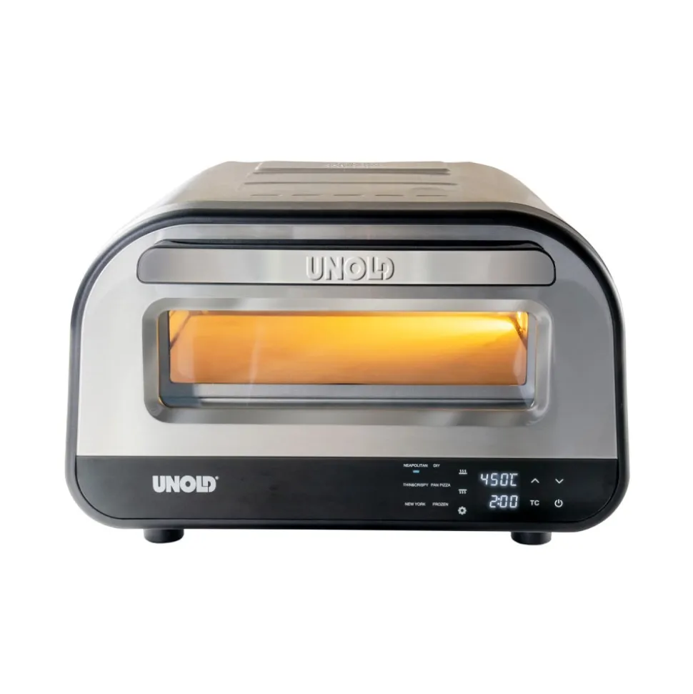 Horno para pizza de acero inoxidable con piedra - Unold