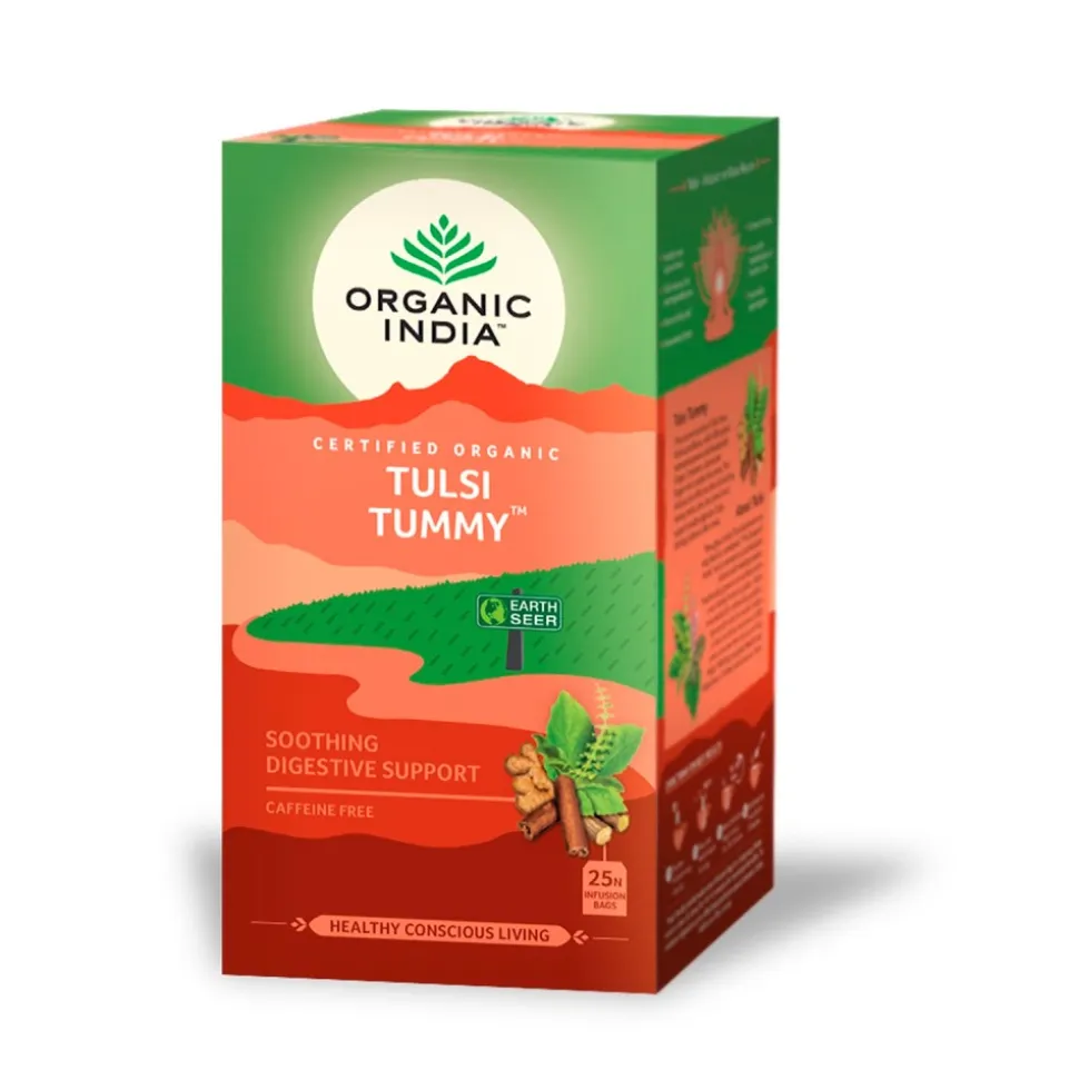 Infusión ayurvédica, ecológica, Tulsi "Tummy" - Organic India
