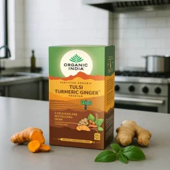 Infusión ayurvédica, ecológica, Tulsi "Turmeric Ginger" - Organic India