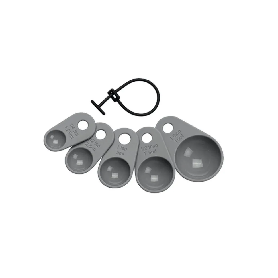 Juego 5 cucharas medidoras de silicona platino