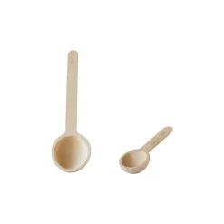 Juego de 2 cucharas medidoras de madera de schima - Pebbly