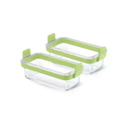 Juego de 2 recipientes de cristal para freidora de aire, 800 ml - Lekue