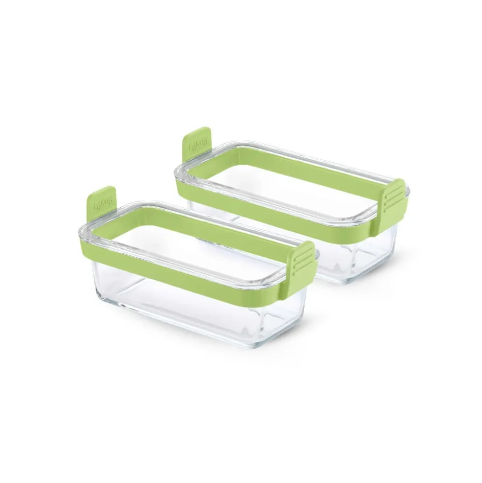 Juego de 2 recipientes de cristal para freidora de aire, 800 ml - Lekue