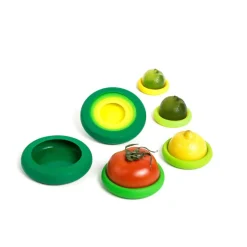 Juego 5 tapas ajustables de silicona Fresh Greens - Food Huggers