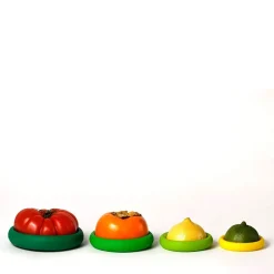 Juego 5 tapas ajustables de silicona Fresh Greens - Food Huggers