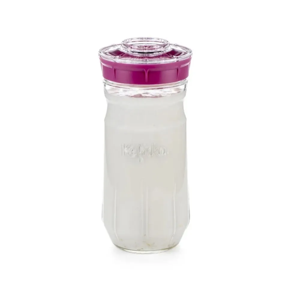 Kit para hacer kéfir casero tamaño grande, rosa - Kefirko