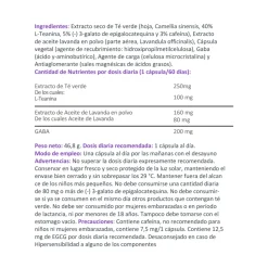 Lavanda + L-teanina+ GABA, 60 cápsulas - OFM
