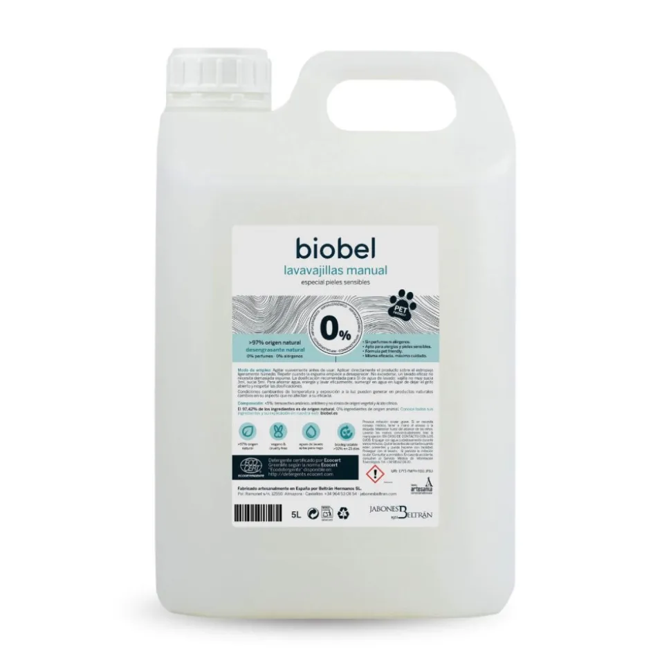 Lavavajillas ecológico 0%, 5 litros - Biobel