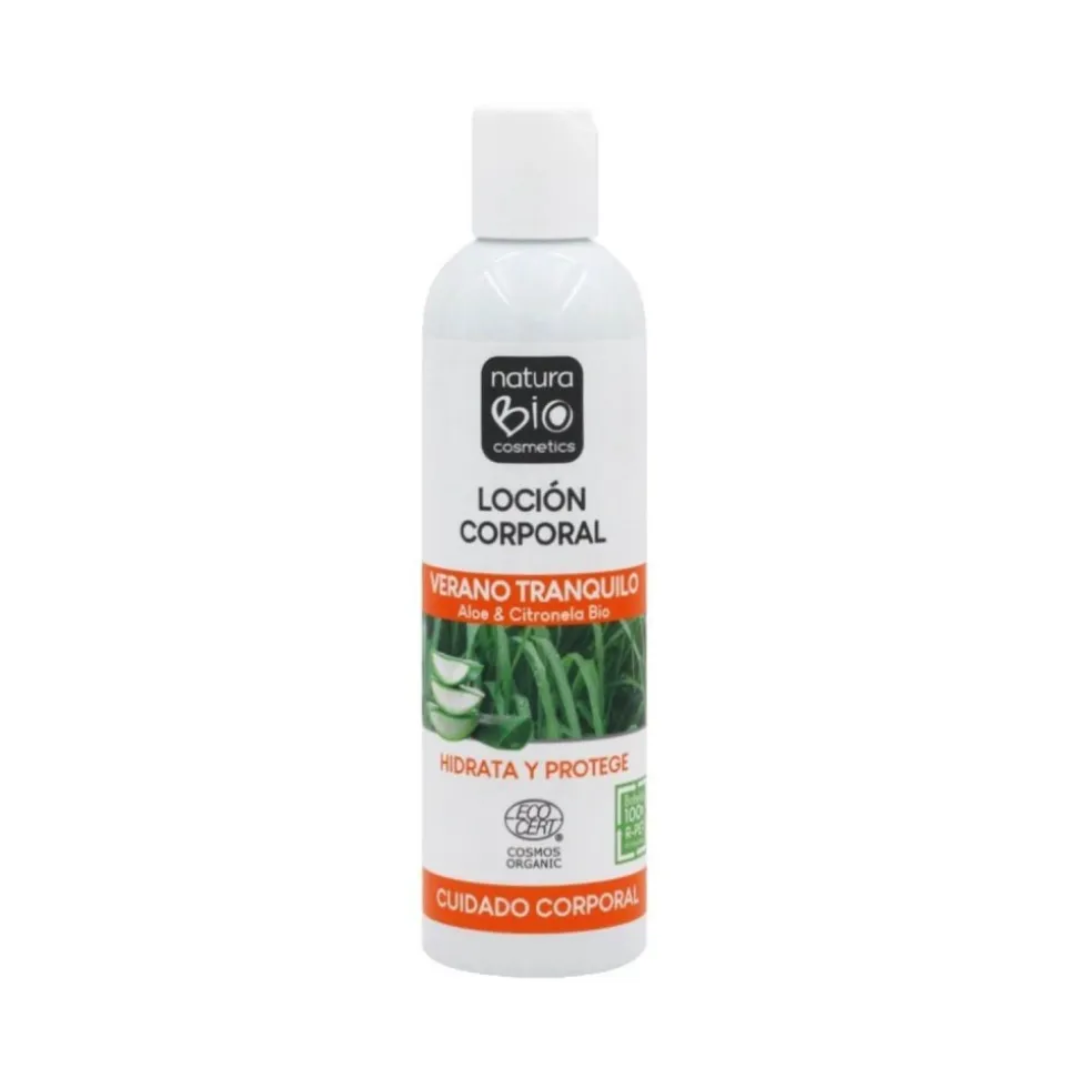 Loción corporal de citronela y aloe vera "verano tranquilo" ecológica, 250 ml - Naturabio Cosmetics
