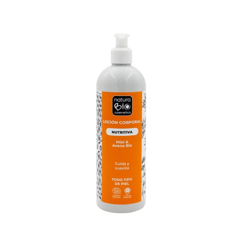 Loción corporal ecológica de miel y avena - NaturaBio Cosmetics
