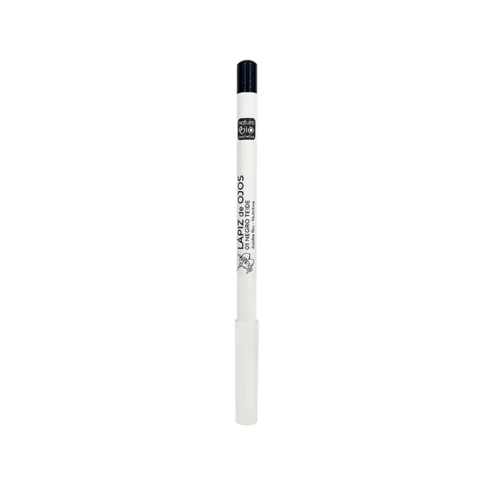 Lápiz de ojos ecológico, color negro - NaturaBio Cosmetics