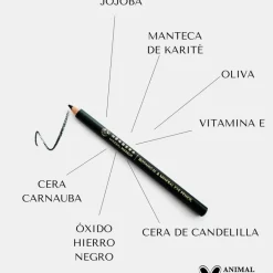 Lápiz de ojos natural y vegano, color negro - Herbera Biocosmética