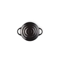 Mini cocotte de cerámica esmaltada, color negro, 10 cm - Le Creuset