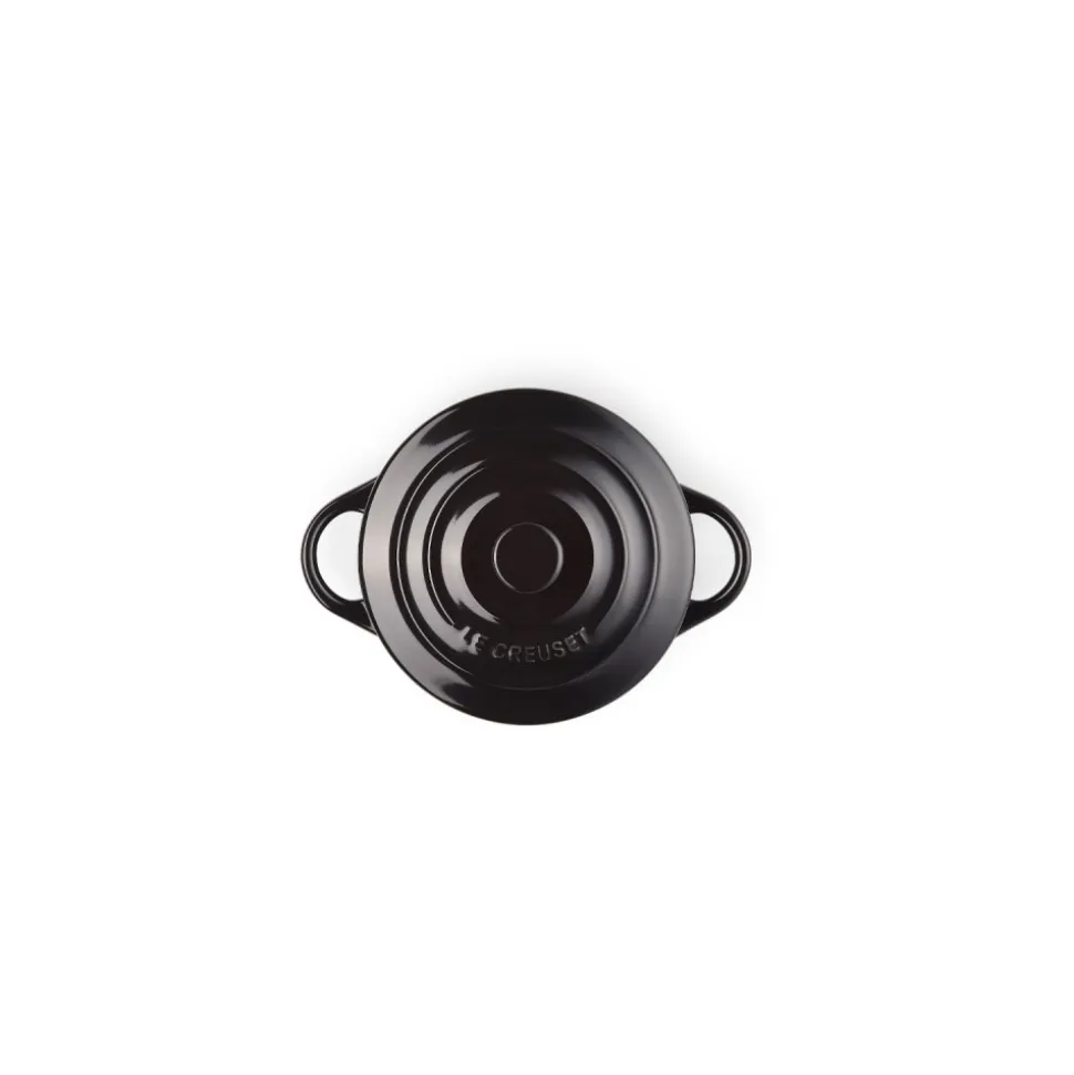 Mini cocotte de cerámica esmaltada, color negro, 10 cm - Le Creuset