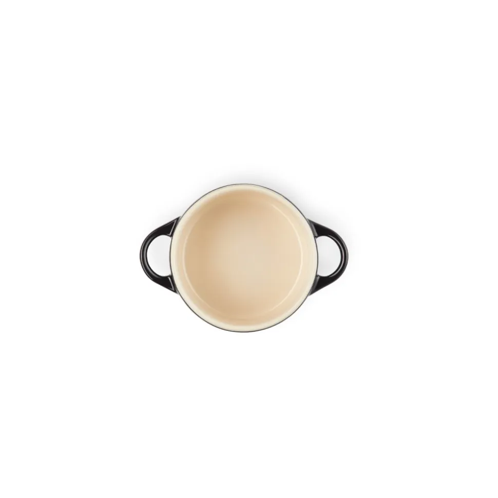 Mini cocotte de cerámica esmaltada, color negro, 10 cm - Le Creuset