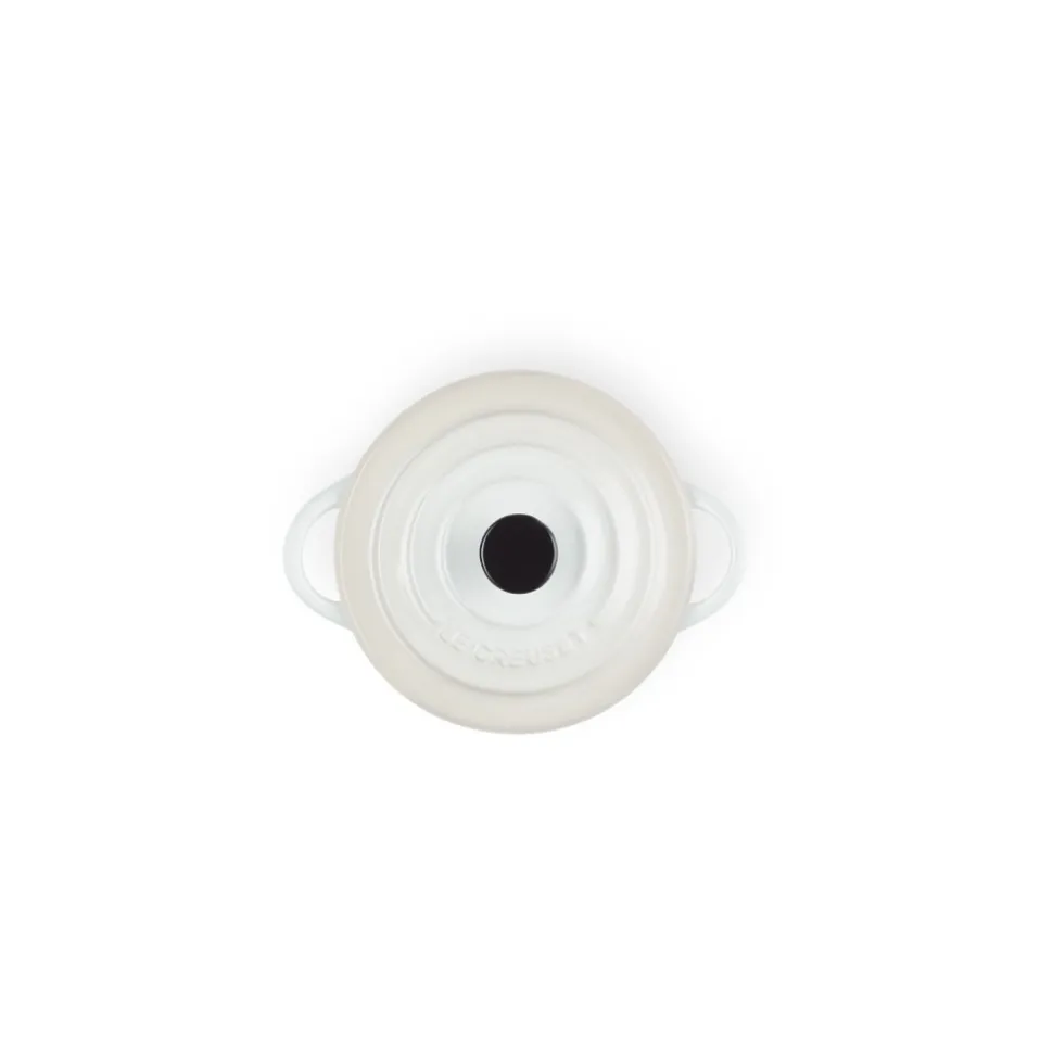 Mini cocotte de cerámica gres esmaltada, color merengue, 10 cm - Le Creuset