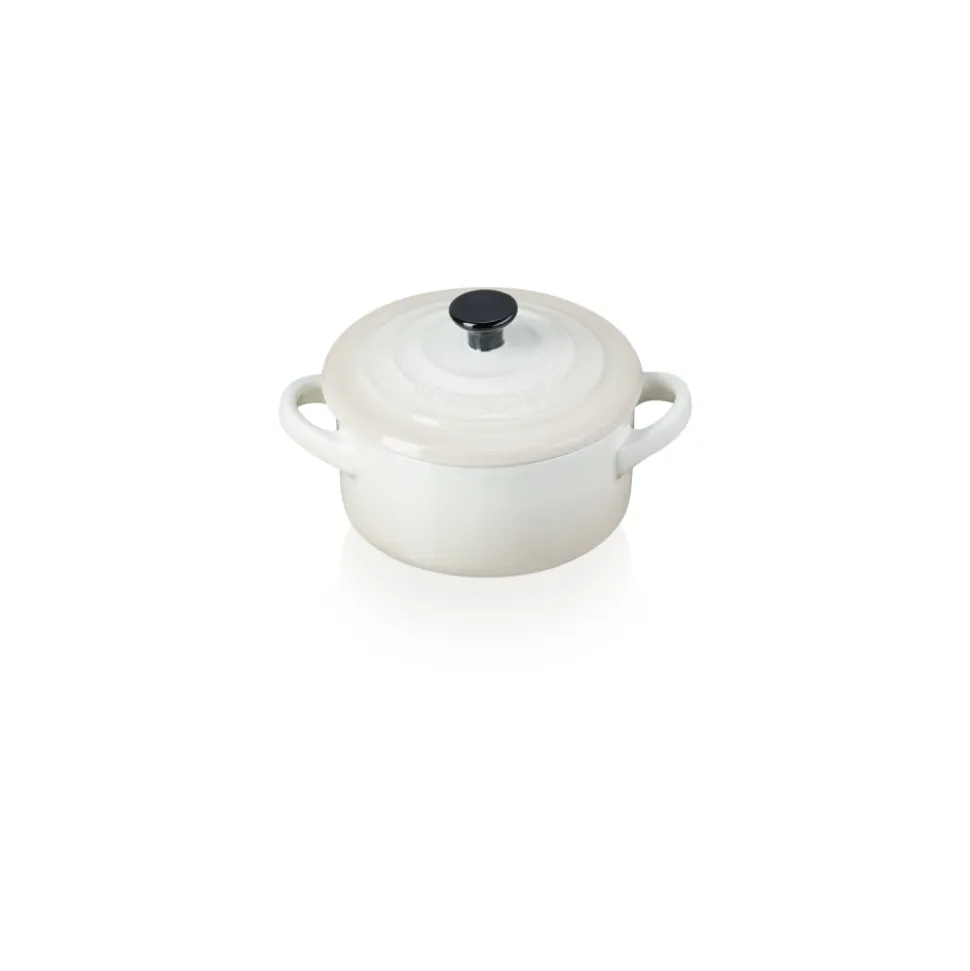 Mini cocotte de cerámica gres esmaltada, color merengue, 10 cm - Le Creuset