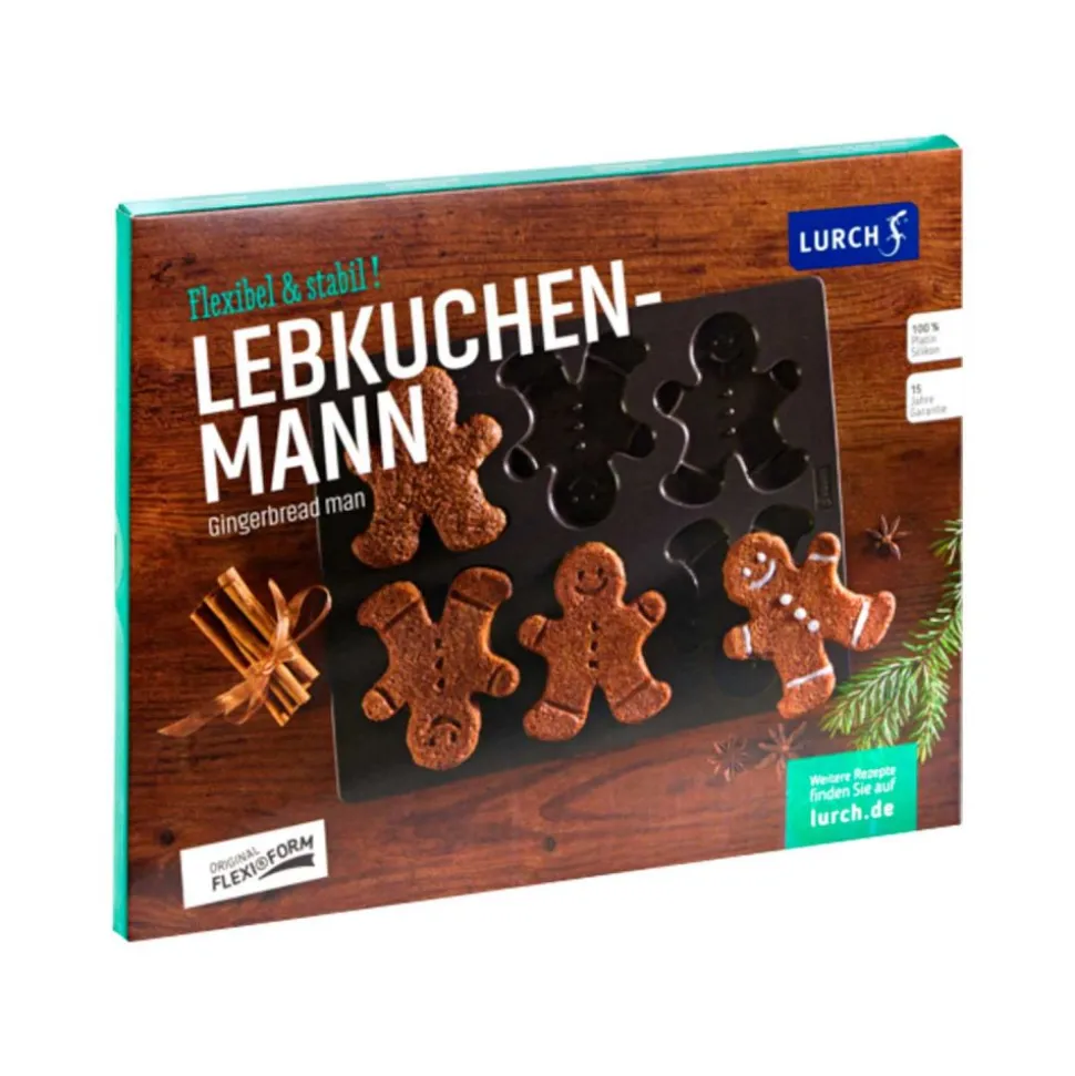 Molde galletas de jengibre, de silicona platino - Lurch