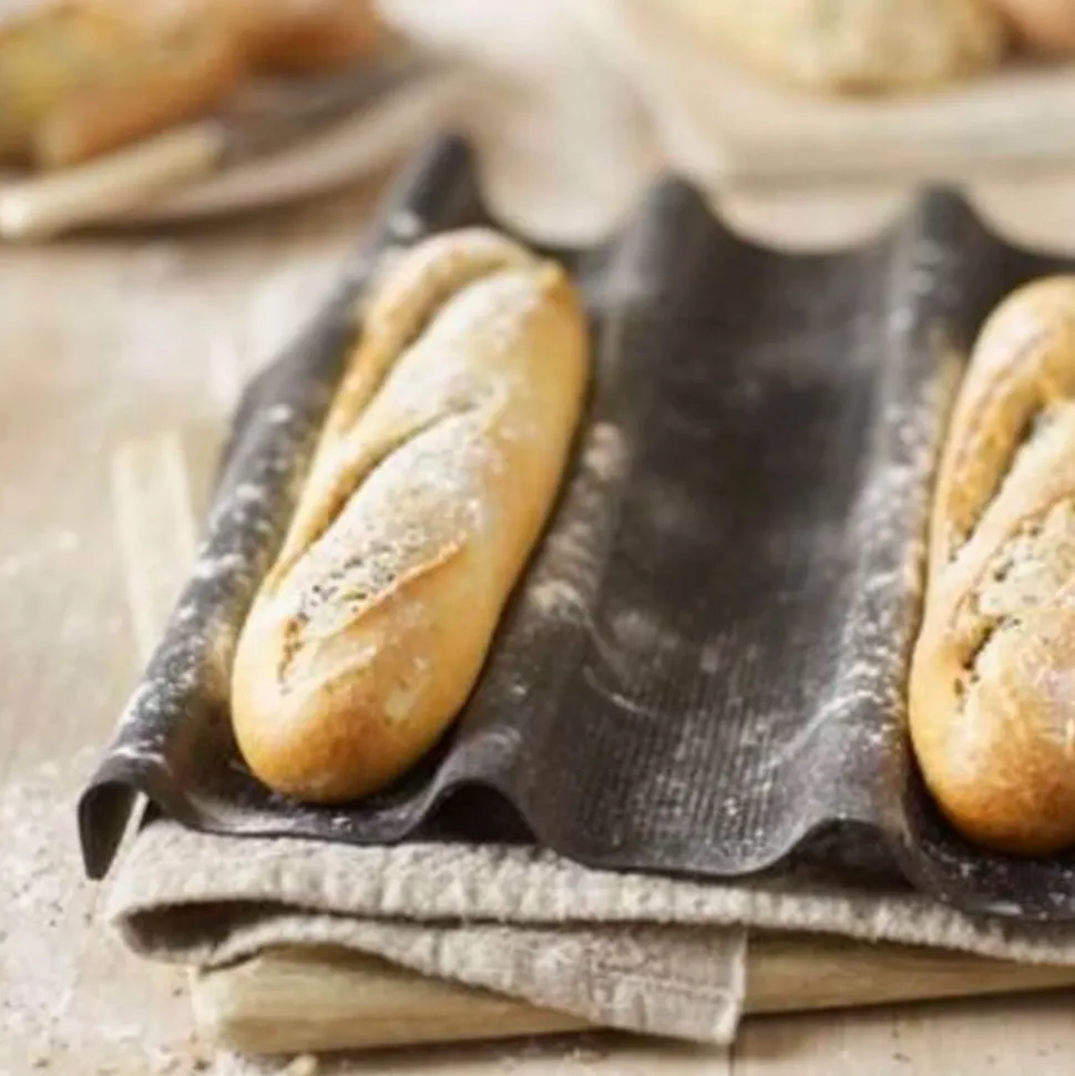 Molde para baguettes de silicona platino - Lurch