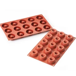 Molde para mini donuts de silicona platino - Silikomart