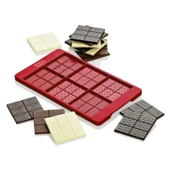 Molde para 6 mini tabletas de chocolate de silicona platino - Lurch