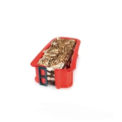 Molde rectangular desmontable de silicona platino con base de cristal, 28 cm - Ibili