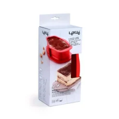 Molde rectangular desmontable de silicona platino con base cerámica, 24 cm - Lekue