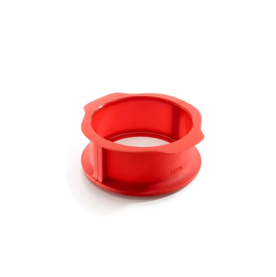 Molde redondo desmontable silicona platino con base cerámica, 15 cm - Lekue